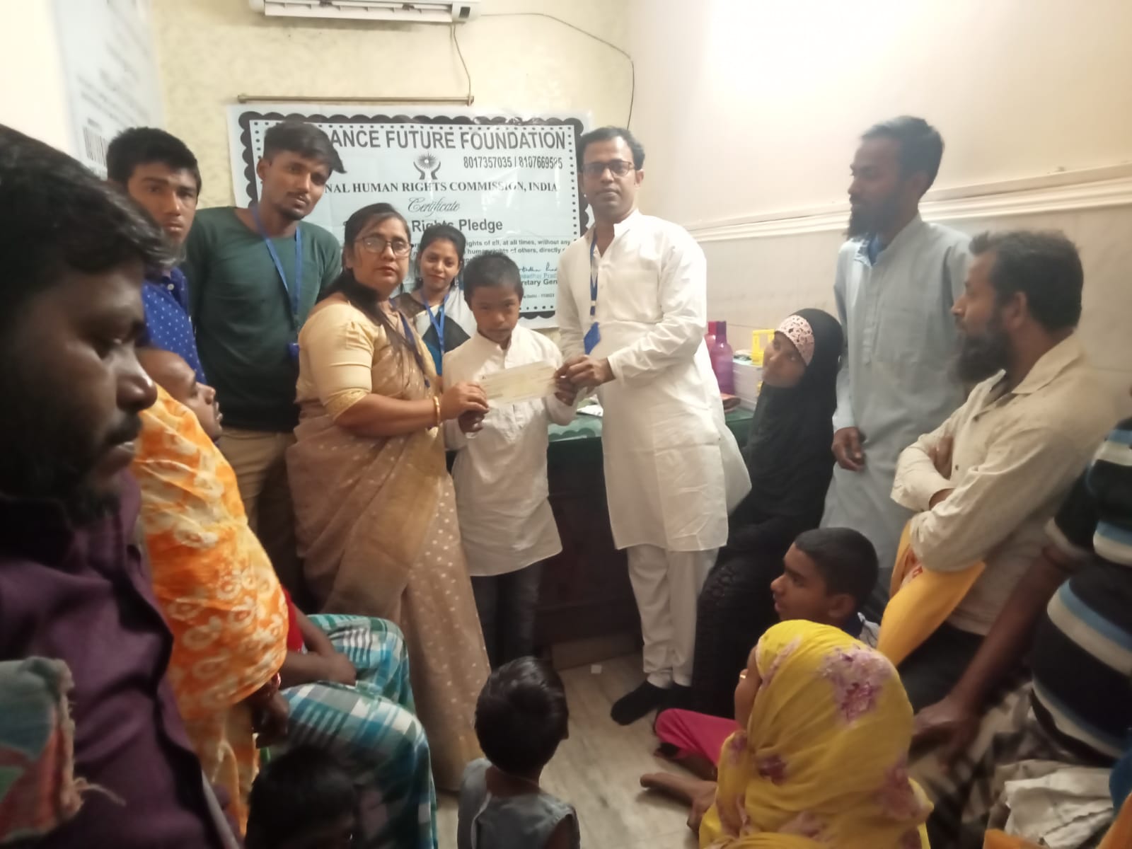Volunteers and community members at a Freelance Future Foundation programme in Diamond Harbour